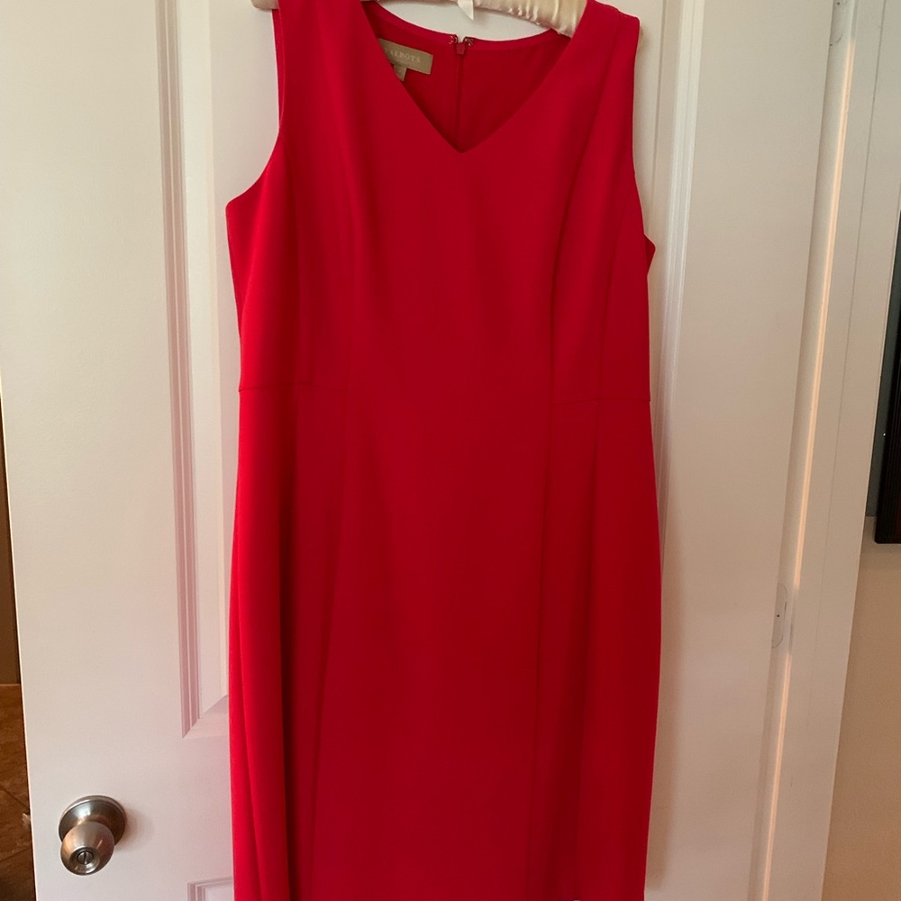 Ladies Red Sheath Dress - Picture 2 of 5